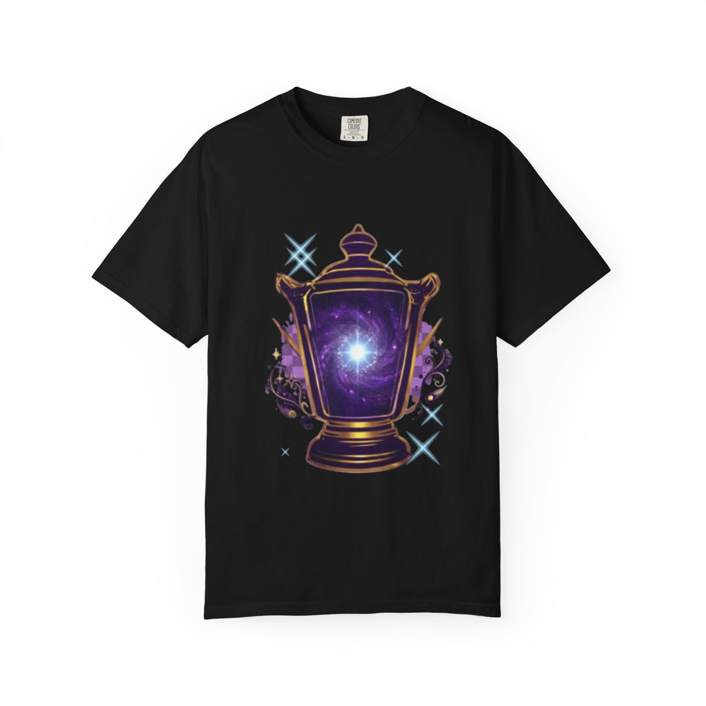 Mystic Lantern & Loyalty Skull Tee | Heavyweight Garment-Dyed Graphic T-Shirt