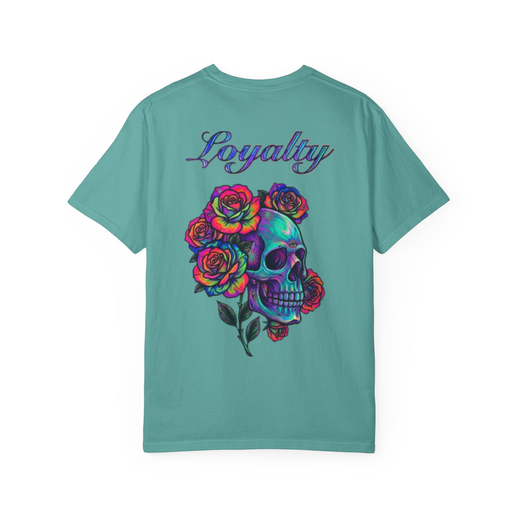 Mystic Lantern & Loyalty Skull Tee | Heavyweight Garment-Dyed Graphic T-Shirt