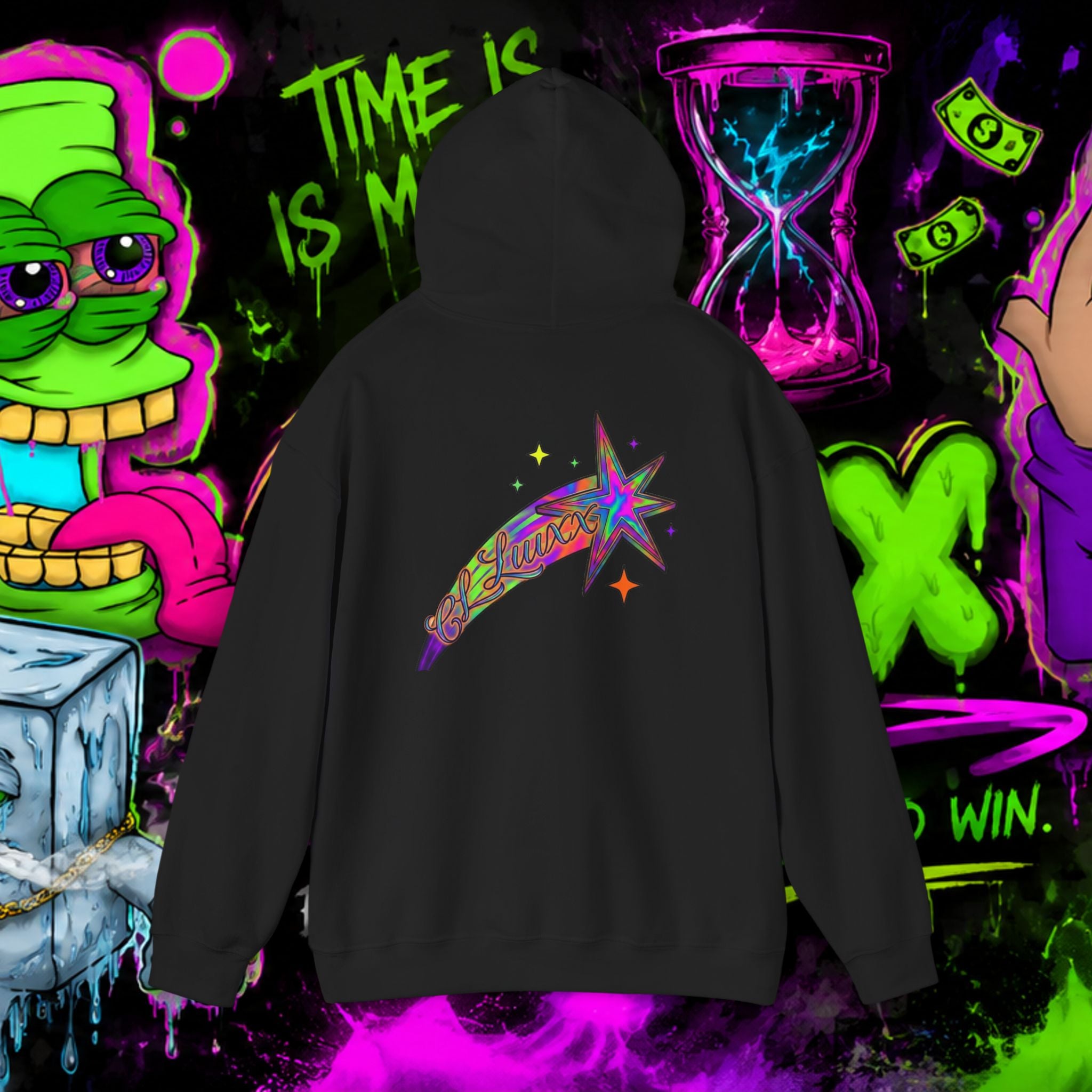 Loyalty Skull Hoodie — CL LUXX Shooting Star Back Graphic
