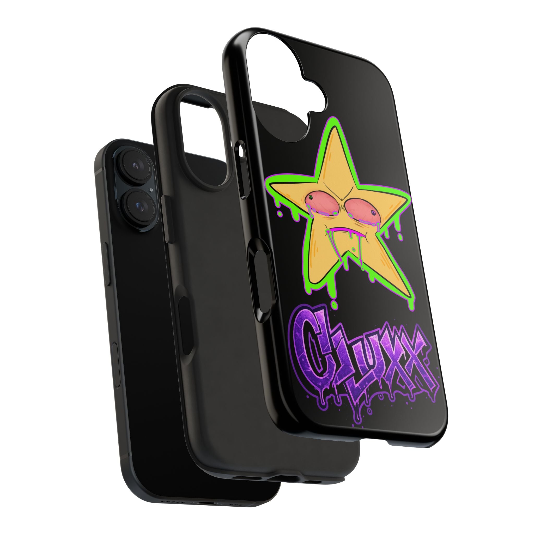 Benny The Star & CLUXX Phone Case,  Black Graphic Phone Case.