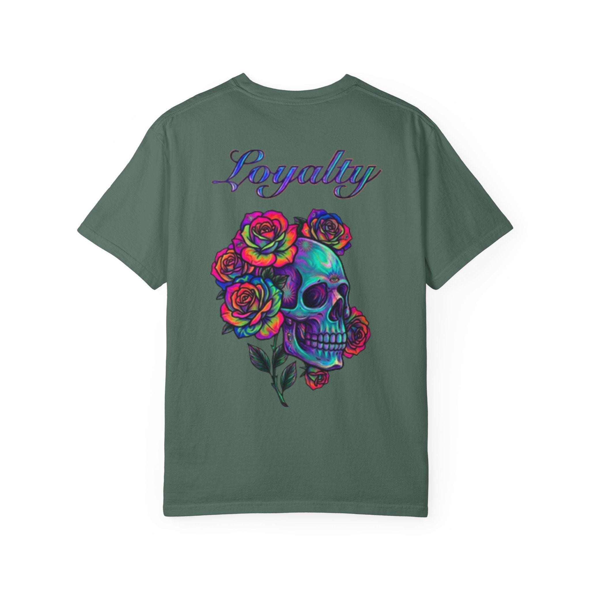 Mystic Lantern & Loyalty Skull Tee | Heavyweight Garment-Dyed Graphic T-Shirt