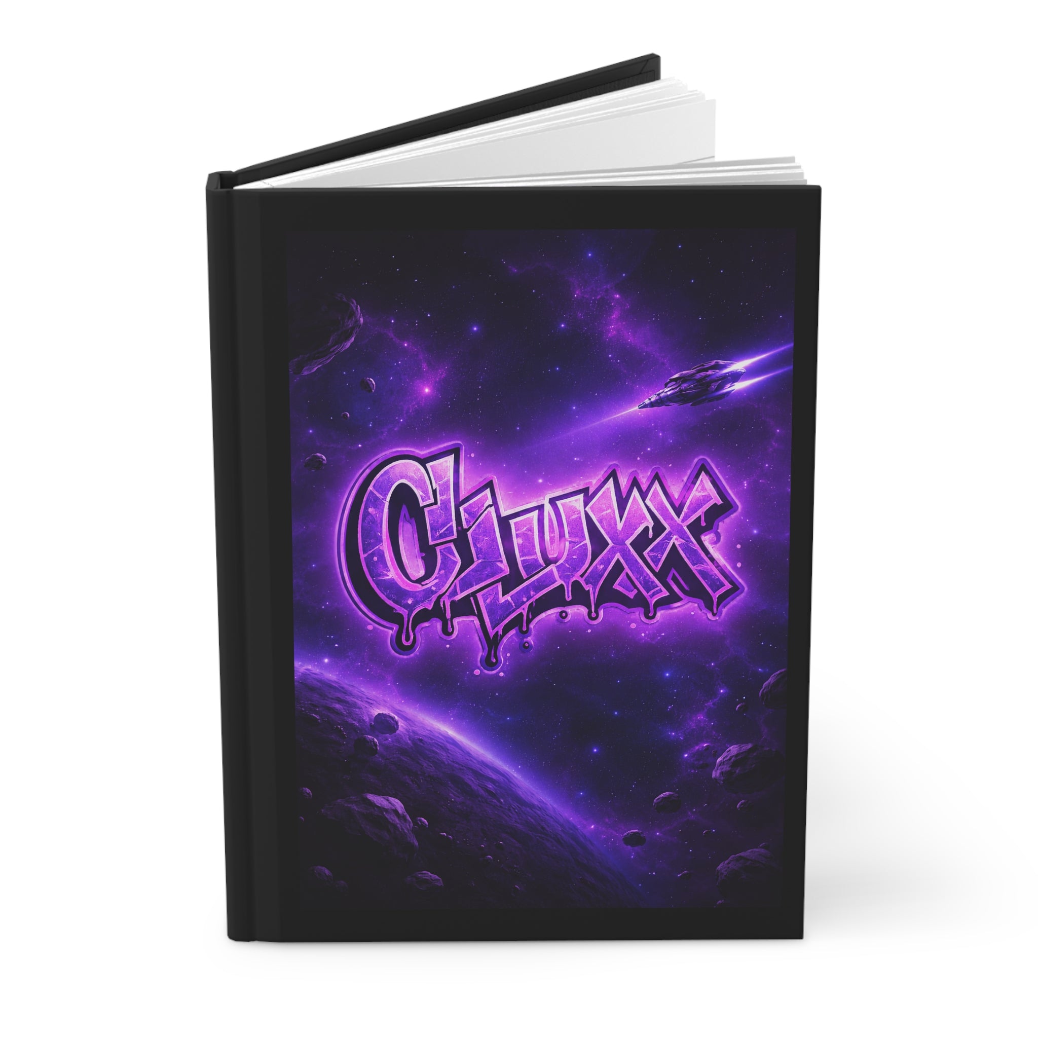 CLUXX Purple Galaxy Graffiti & Benny The Star, Notebook/Journal
