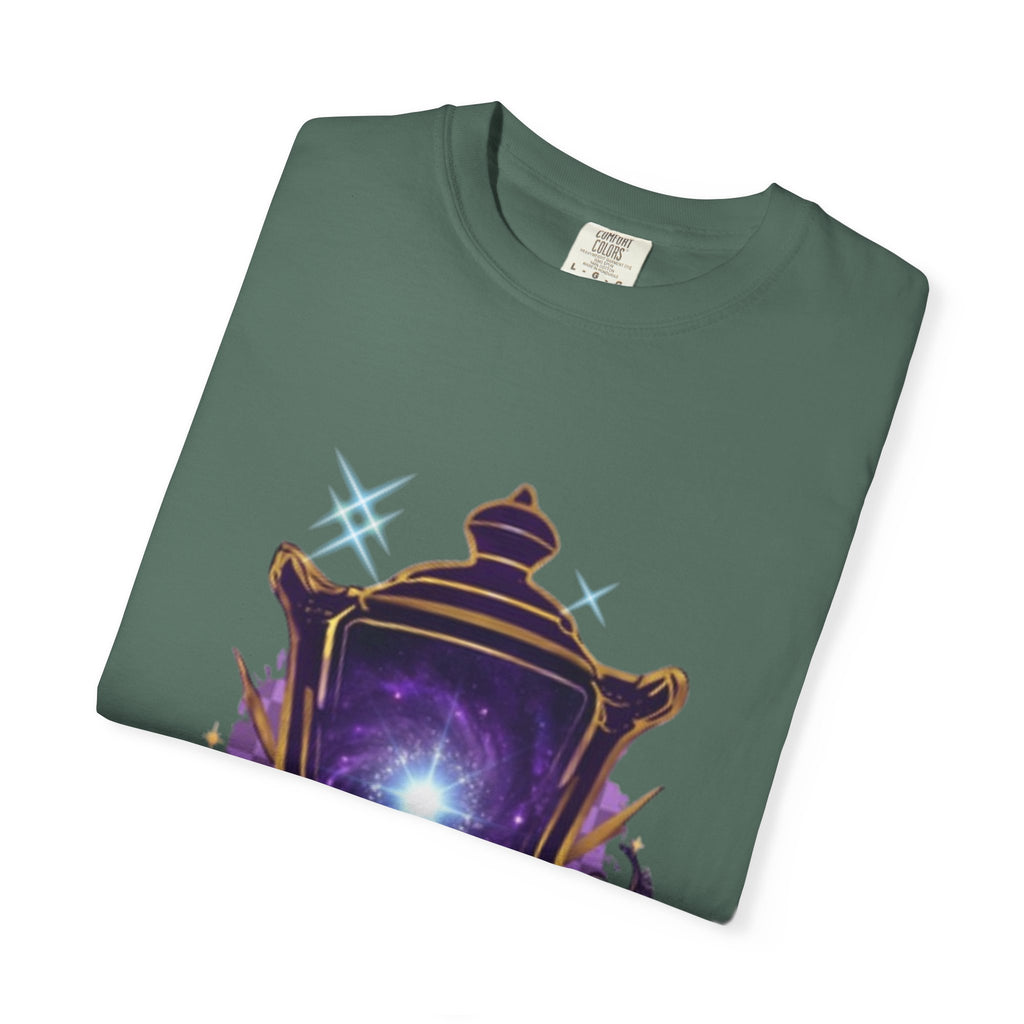 Mystic Lantern & Loyalty Skull Tee | Heavyweight Garment-Dyed Graphic T-Shirt