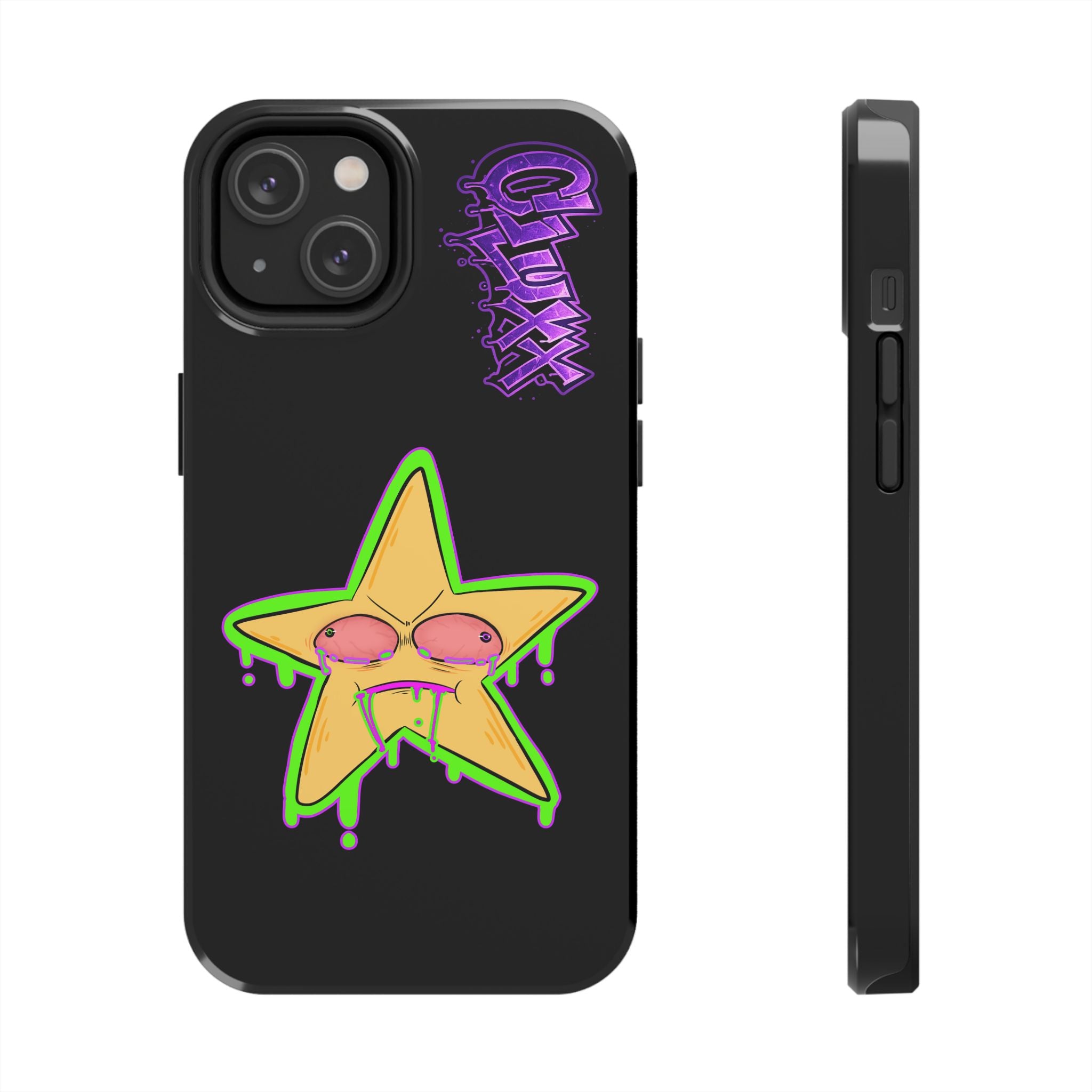 Benny The Star & CLUXX Phone Case,  Black Graphic Phone Case.
