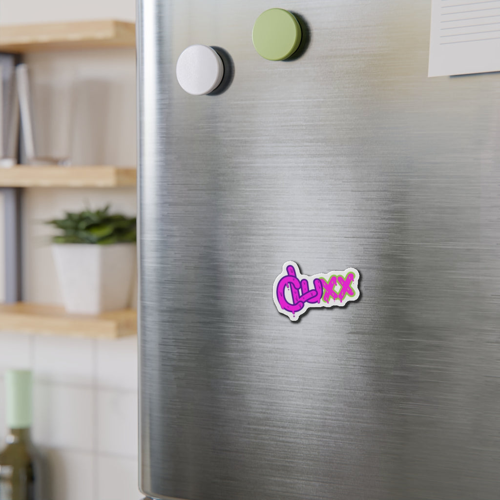 CLUXX Die-Cut Magnet | Neon Tag Logo