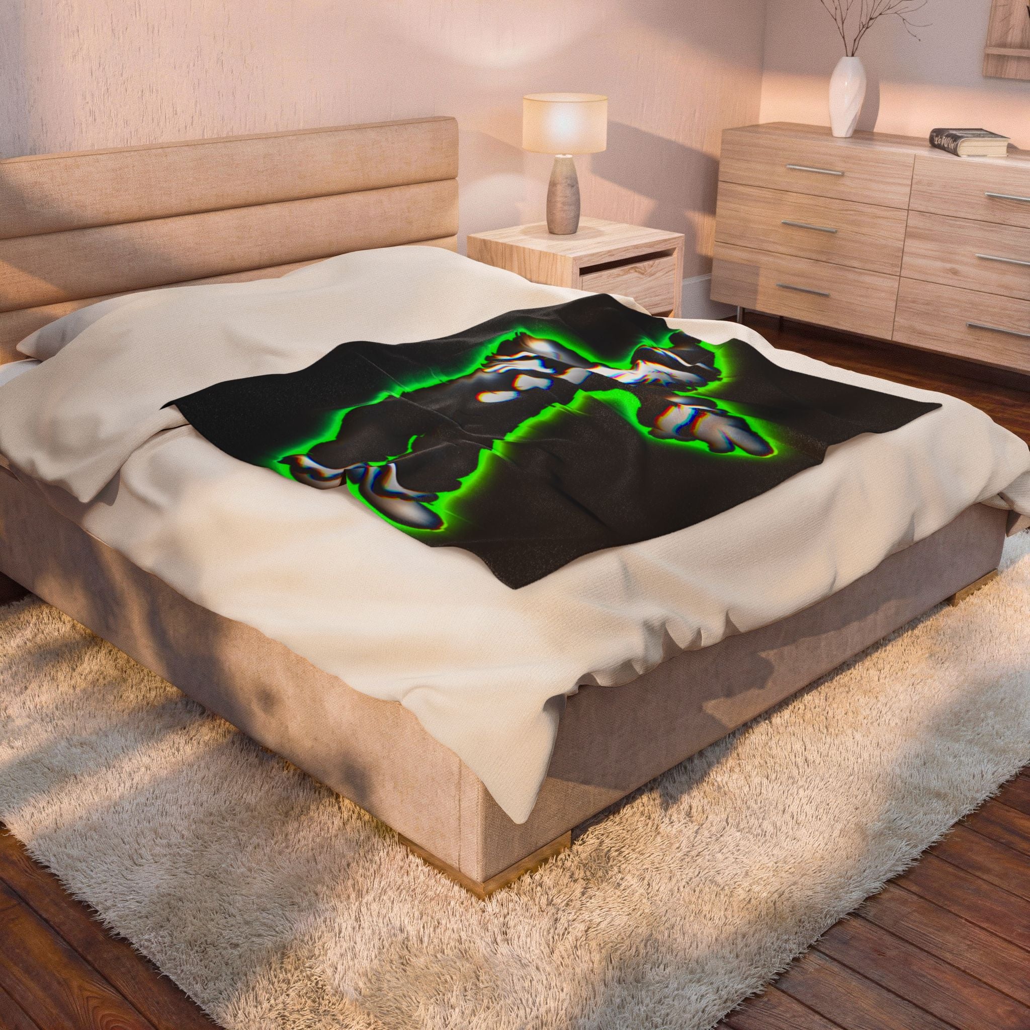 Glitch Velveteen Blanket | Damaged File Edition