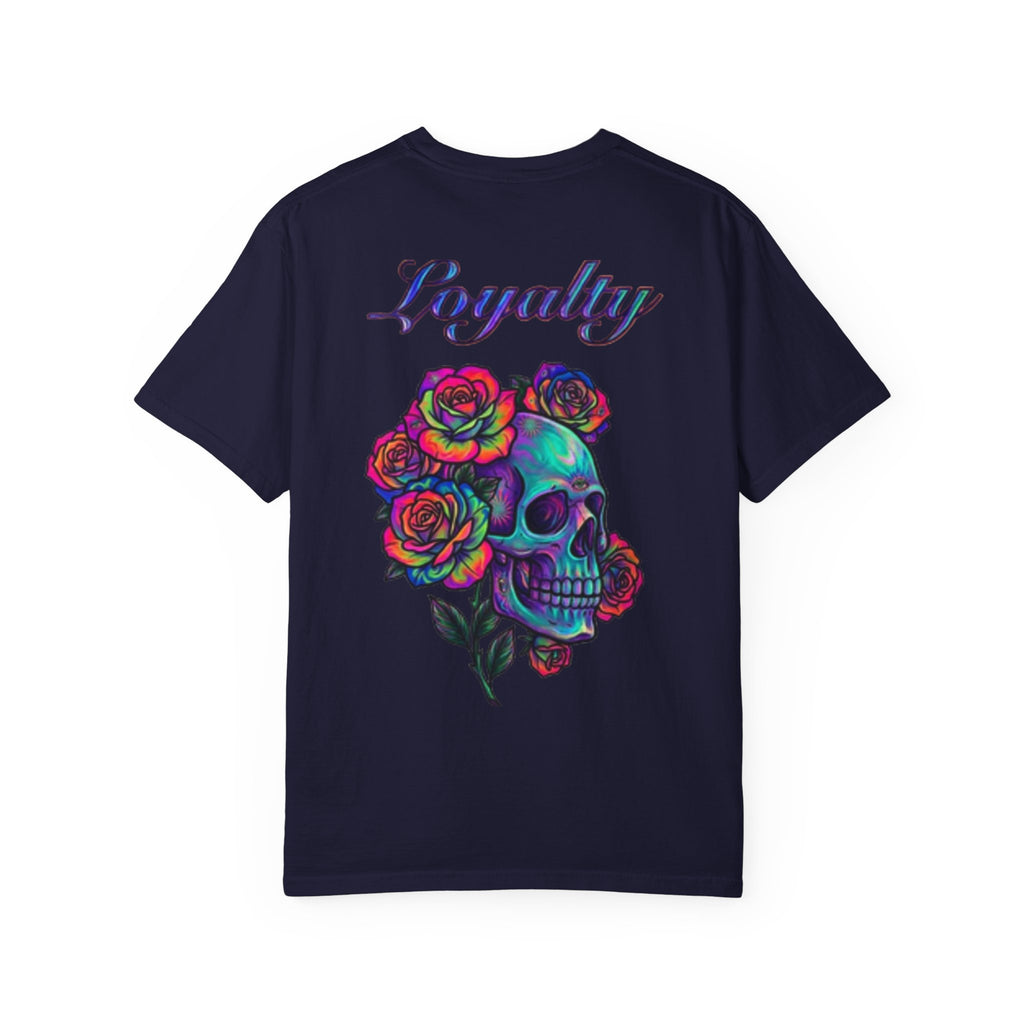 Mystic Lantern & Loyalty Skull Tee | Heavyweight Garment-Dyed Graphic T-Shirt