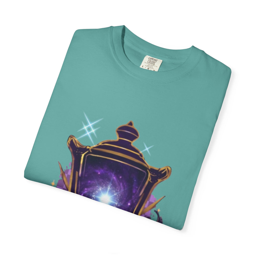 Mystic Lantern & Loyalty Skull Tee | Heavyweight Garment-Dyed Graphic T-Shirt