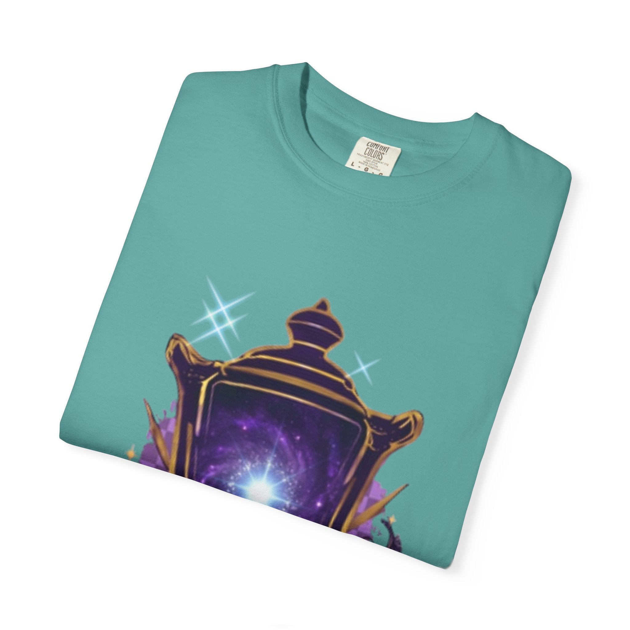 Mystic Lantern & Loyalty Skull Tee | Heavyweight Garment-Dyed Graphic T-Shirt
