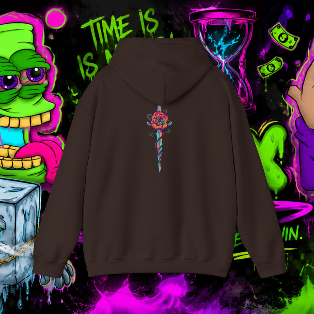 Loyalty Skull Hoodie — Back Rose Dagger Design