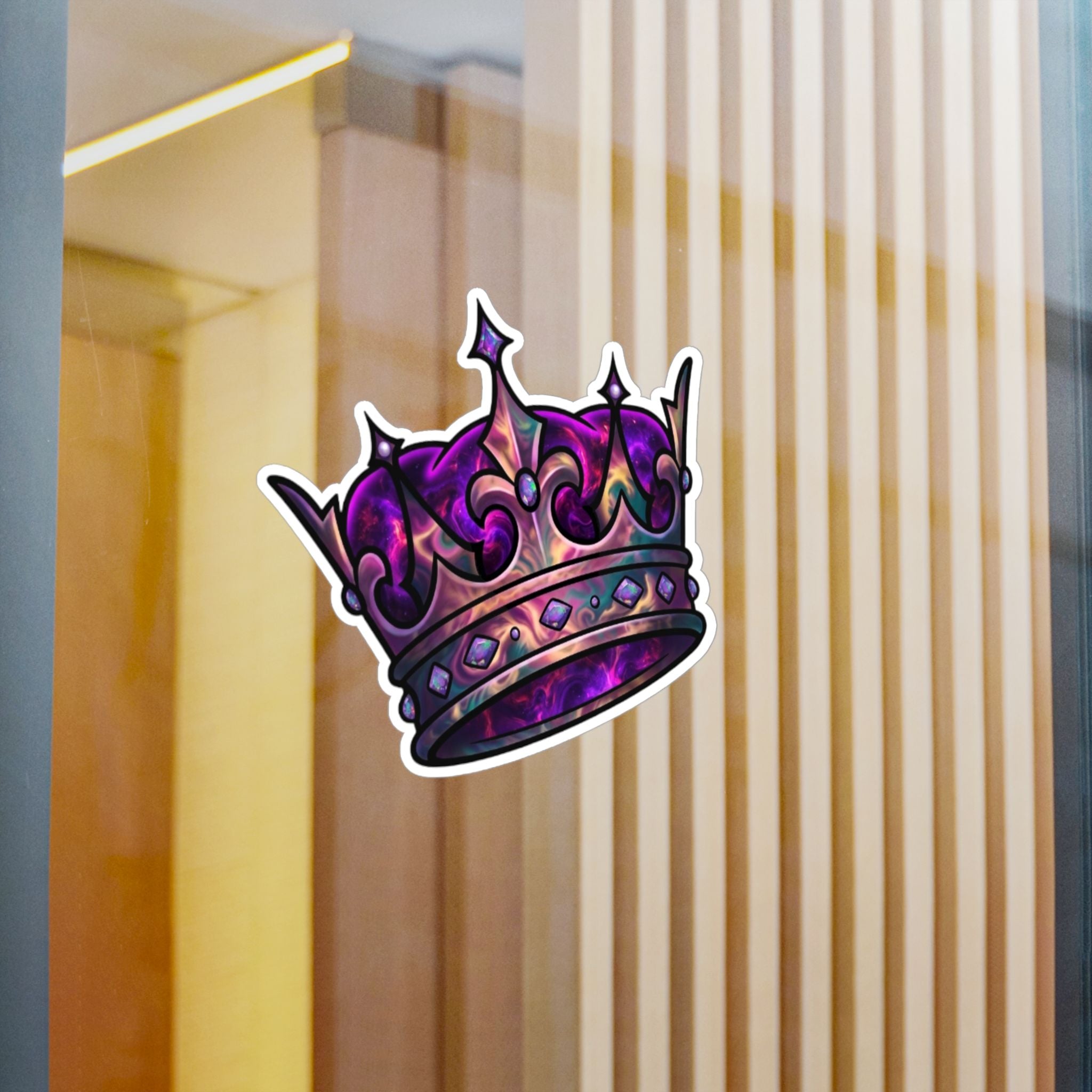 Galaxy Crown Kiss-Cut Vinyl Sticker