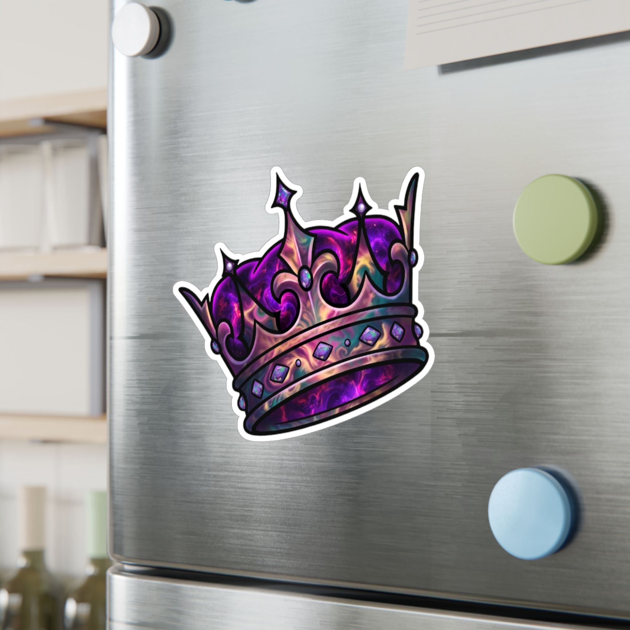 Galaxy Crown Kiss-Cut Vinyl Sticker