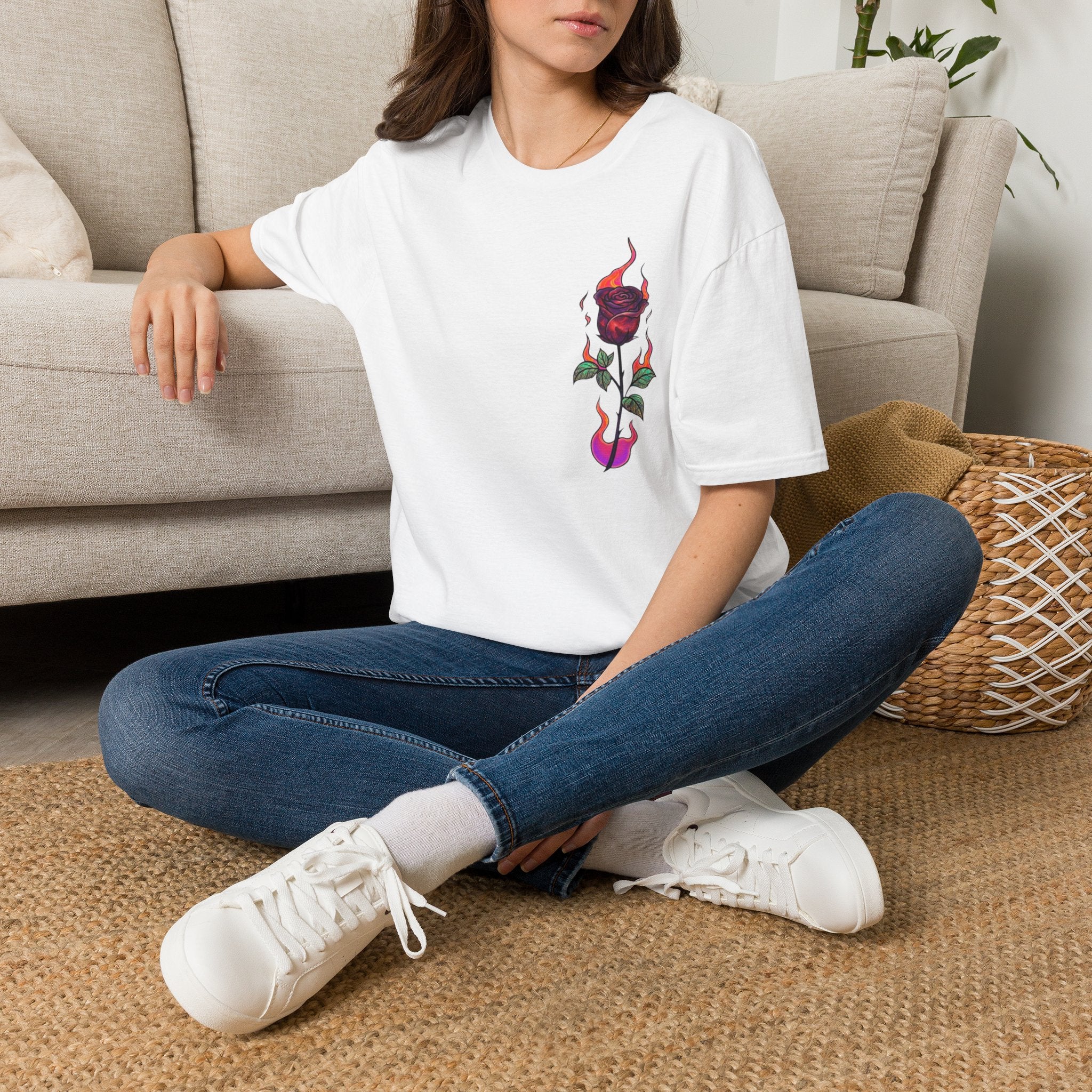 No Evil Graphic Tee – Burning Rose Streetwear T-Shirt