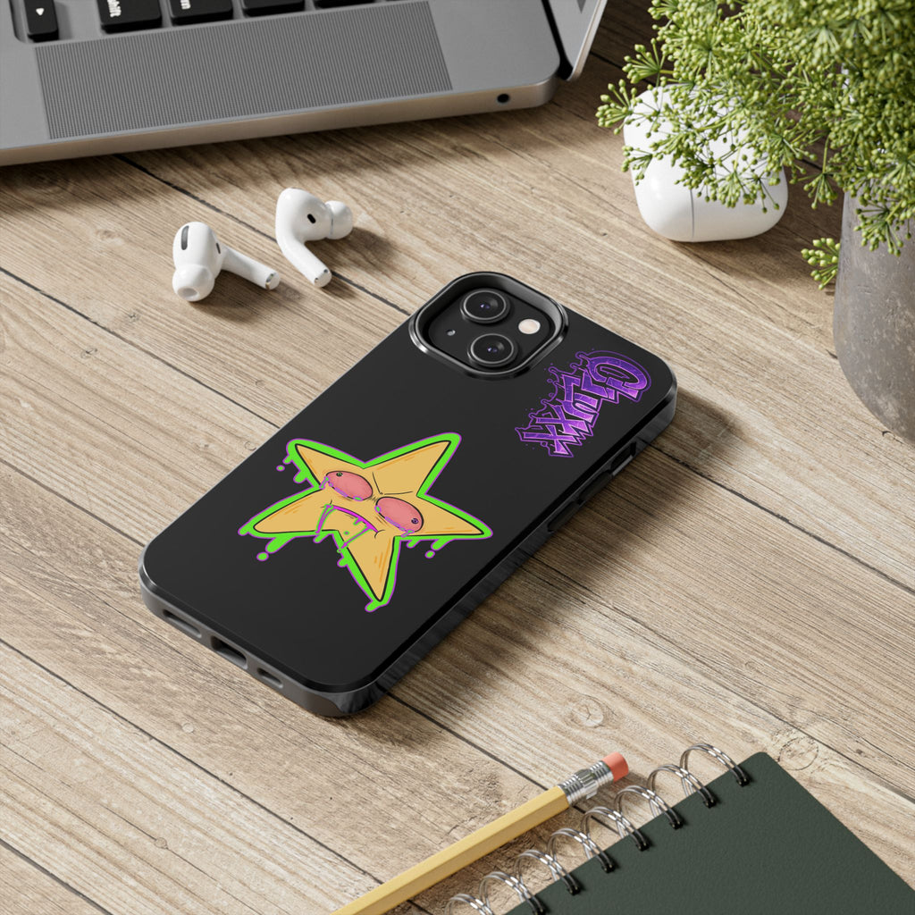 Benny The Star & CLUXX Phone Case,  Black Graphic Phone Case.